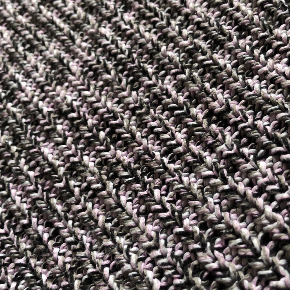Pink & Black Cropped Knit Long Sleeve Sweater, SP - Picture 3 of 4